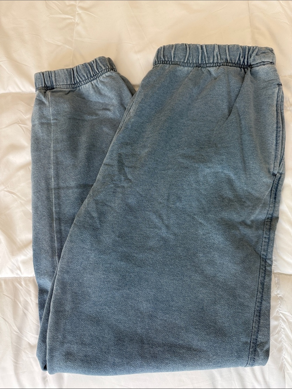Good American Light Indigo Sweatpants
